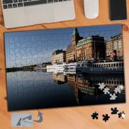 228 Djurgarde İsveç Şehir Manzarası 240 Parça Puzzle Yapboz Tablo