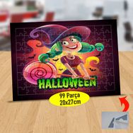 23147907378 Hallowen Kutlayan Cadı 99 Parça Puzzle Yapboz Tablo