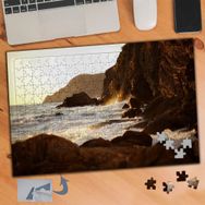 232 Kayalıklara Çarpan Deniz Dalgası 240 Parça Puzzle Yapboz Tablo