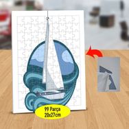 232147489233 Denizde Yelkenli Gemi 99 Parça Puzzle Yapboz Tablo
