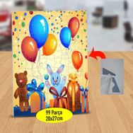 232147490571 Kutlama Yapan Tavşan 99 Parça Puzzle Yapboz Tablo
