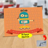232147491827 Hipster Tarz Robot 99 Parça Puzzle Yapboz Tablo