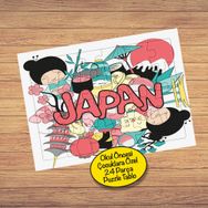 232147513198 Japon Kültürü 24 Parça Çocuklara Özel Yapboz Tablo