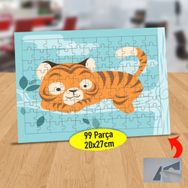 232147995754 Daldaki Yavru Kaplan 99 Parça Puzzle Yapboz Tablo