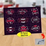 232148032949 Sevgi Dolu Yazılar 99 Parça Puzzle Yapboz Tablo