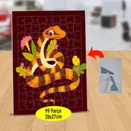 232148124965 Çiçekli Yılan 99 Parça Puzzle Yapboz Tablo