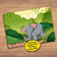 23295 Amazon Ormanlarında Fil 24 Parça Çocuklara Özel Yapboz Tablo
