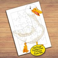 23304 Mutlu Beyaz Kaz Çocuklara Özel Puzzle Yapboz Tablo