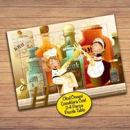 23553 Aşçı Ve Hizmetçi Eğlence Çocuklara Özel Puzzle Yapboz Tablo