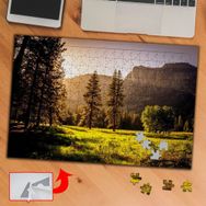2378 Gün Batımı Ve Arazida Ağaçlar 240 Parça Puzzle Yapboz Tablo
