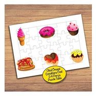 239PZ Güzel Tatlı Yiyecekler Çocuklara Özel Puzzle Yapboz Tablo