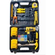 24 V Full Setli 37 Parça Çift Bataryalı Metal Şanzumanlı Şarjlı Matkap
