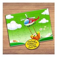 24802 Hediye Taşıyan Helikopter Çocuklara Özel Puzzle Yapboz Tablo