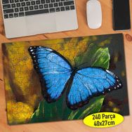 249153817 Yaprakta Mavi Kelebek 240 Parça Puzzle Yapboz