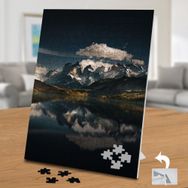 2503 Akşam Bulutu Yansıma Dağ 240 Parça Puzzle Yapboz