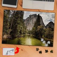 2514 Dağlar Göl Kamp Yeri Doğa 240 Parça Puzzle Yapboz Tablo
