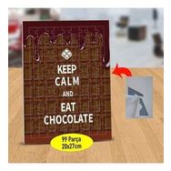 26 Keep Calm Chocolate Yazılı 99 Parça Puzzle Yapboz Tablo