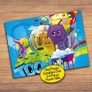 26637 Sevimli Yaratıklar Çocuklara Özel Puzzle Yapboz Tablo