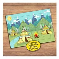271PZ Kamp Alanı Çadırlar Çocuklara Özel Puzzle Yapboz Tablo