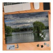 272 Göl Ve Ağaçlar Doğa Manzarası 240 Parça Puzzle Yapboz Tablo
