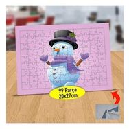 275 Şapka ve Atkılı Kardan Adam 99 Parça Puzzle Yapboz Tablo