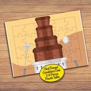 283PZ Çikolata Şelalesi Çocuklara Özel Puzzle Yapboz Tablo
