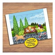 284PZ Parkta Sevimli Dostlar Çocuklara Özel Puzzle Yapboz Tablo
