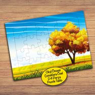28773 Yalnız Ağaç Çocuklara Özel Puzzle Yapboz Tablo