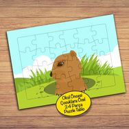 28PZ Yuvasında Sevimli Sincap Çocuklara Özel Puzzle Yapboz Tablo