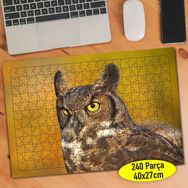 291 Keskin Bakışlı Sevimli Hayvan Baykuş 240 Parça Puzzle Yapboz