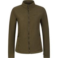 2AS Cara Kadın Tam Fermuarlı Ince Polar Sweatshirt Haki