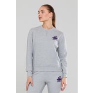 2AS Emila Yuvarlak Yaka Gri Melanj Kadın Sweatshirt