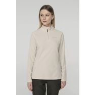 2AS Pinna Yarım Fermuarlı Krem Polar Kadın Sweatshirt