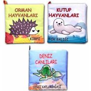 3 Kitap Tox Orman Deniz ve Kutup Hayvanları Kumaş Sessiz Kitap