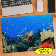 3 Mavi Su Altı Denizinde Renkli Balıklar 240 Parça Puzzle Yapboz