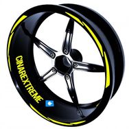 3 Parça Tasarımlı Floresan Sarı Jant Şeridi Sticker Çınar Extreme