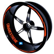 3 Parça Tasarımlı Floresan Turuncu Jant Şeridi Sticker Çınar Extreme