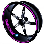 3 Parça Tasarımlı Gül Pembesi Jant Şeridi Sticker Çınar Extreme