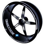 3 Parça Tasarımlı Yaldızlı Gümüş Jant Şeridi Sticker Çınar Extreme