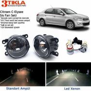 3 Tıkla Citroen C-Elysee Beyaz LED Xenon Sis Farı Seti
