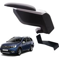 3 Tıkla Dacia Logan Mcv 2019 Gri-Siyah Delmesiz Çelik Ayaklı Kol Dayama Kolçak