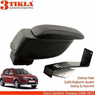 3 Tıkla Dacia Sandero Stepway 2008-2013 Sonrası Geniş Hacimli Delmesiz Çelik Ayaklı Kolçak