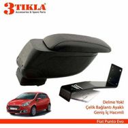 3 Tıkla Fiat Punto Evo Geniş Hacimli Delmesiz Çelik Ayaklı Kolçak Kol Dayama