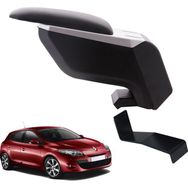 3 Tıkla Renault Megane 3 HB 2010 Delmesiz Çelik Ayaklı Gri-Siyah Kolçak