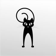 30 cm Folyo Şaşkın Kedi Sticker