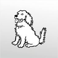 30 cm Sevimli Köpek Folyo Sticker