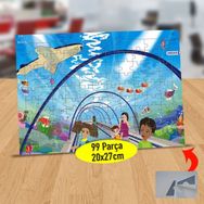 301 Akvaryum Tüneli Neşeli Çocuklar 99 Parça Puzzle Yapboz Tablo
