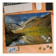 302 Sarı Kır Çiçekleri Dağ Manzarası 240 Parça Puzzle Yapboz Tablo