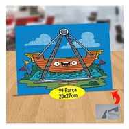 303 Eğlenceli Gondol Kayığı 99 Parça Puzzle Yapboz Tablo