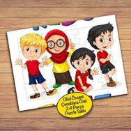 304PZ Sevimli Arkadaşlar Çocuklara Özel Puzzle Yapboz Tablo
